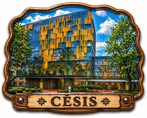 Divslāņu koka magnēts “Cēsis”