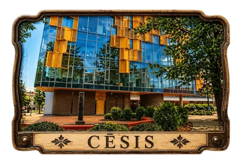 Divslāņu koka magnēts “Cēsis”