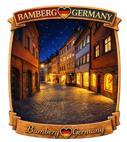 Divslāņu koka magnēts “Bamberga”