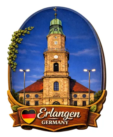 Divslāņu koka magnēts “Erlangene”