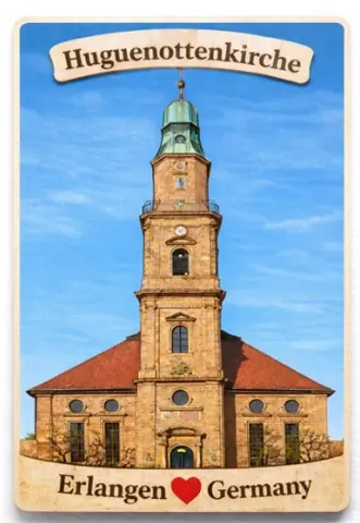 Divslāņu koka magnēts “Erlangene”