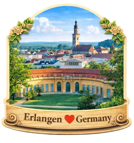 Divslāņu koka magnēts “Erlangene”