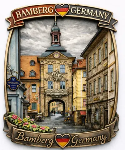 Divslāņu koka magnēts “Bamberga”