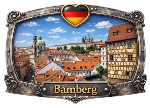 Divslāņu koka magnēts “Bamberga”