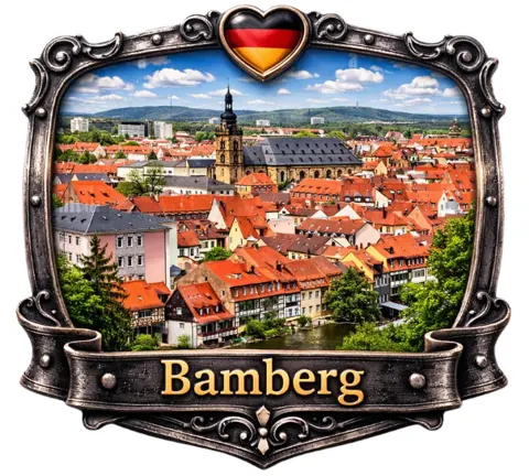 Divslāņu koka magnēts “Bamberga”