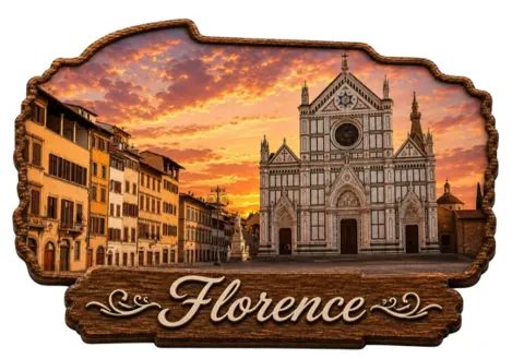 Divslāņu koka magnēts “Florence”