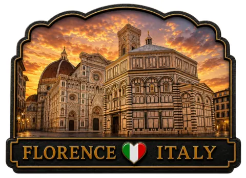 Divslāņu koka magnēts “Florence”
