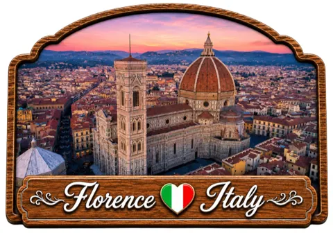 Divslāņu koka magnēts “Florence”