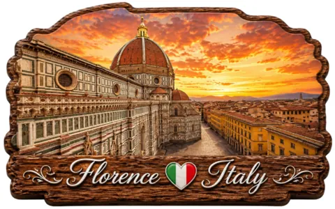 Divslāņu koka magnēts “Florence”