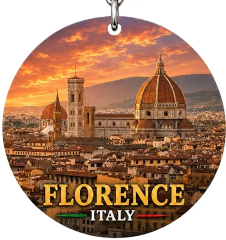 Divslāņu koka atslēgu piekariņš “Florence”