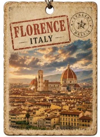 Divslāņu koka atslēgu piekariņš “Florence”