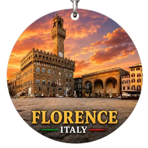 Divslāņu koka atslēgu piekariņš “Florence”