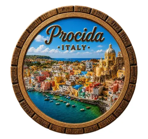 Divslāņu koka magnēts “Procida”
