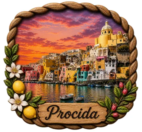 Divslāņu koka magnēts “Procida”