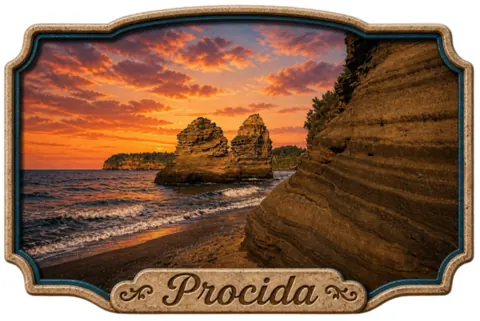 Divslāņu koka magnēts “Procida”