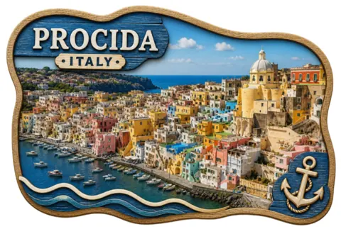 Divslāņu koka magnēts “Procida”