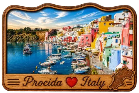 Divslāņu koka magnēts “Procida”