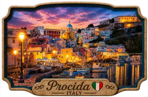 Divslāņu koka magnēts “Procida”