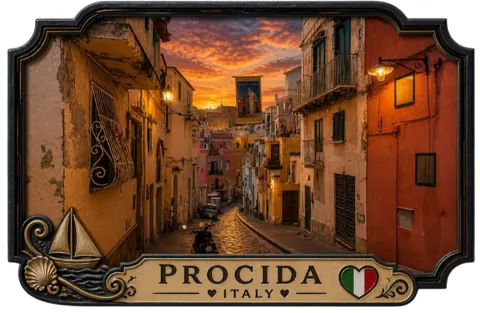 Divslāņu koka magnēts “Procida”