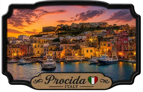 Divslāņu koka magnēts “Procida”