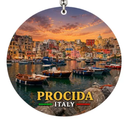 Divslāņu koka atslēgu piekariņš “Procida”