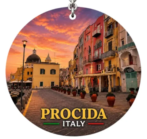Divslāņu koka atslēgu piekariņš “Procida”