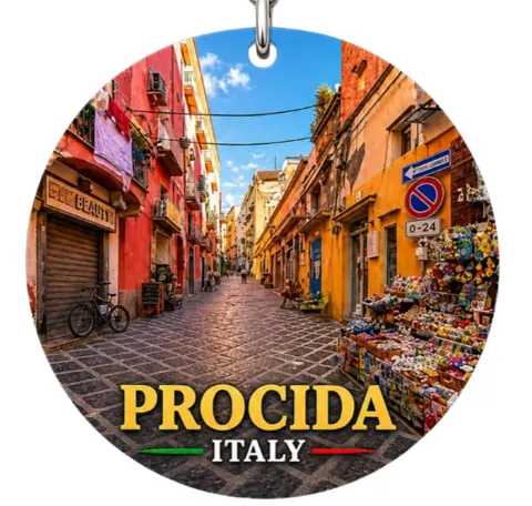Divslāņu koka atslēgu piekariņš “Procida”