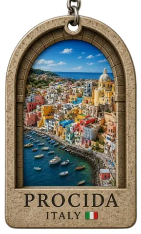 Divslāņu koka atslēgu piekariņš “Procida”