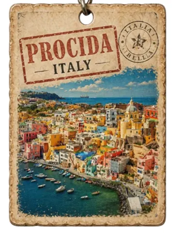 Divslāņu koka atslēgu piekariņš “Procida”