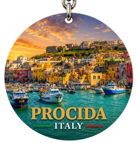 Divslāņu koka atslēgu piekariņš “Procida”