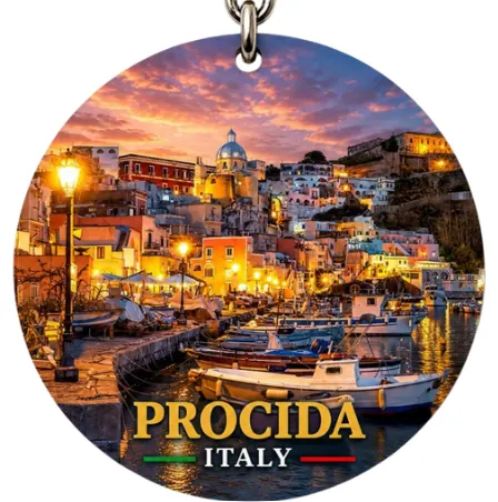 Divslāņu koka atslēgu piekariņš “Procida”