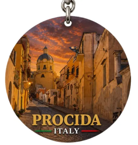 Divslāņu koka atslēgu piekariņš “Procida”