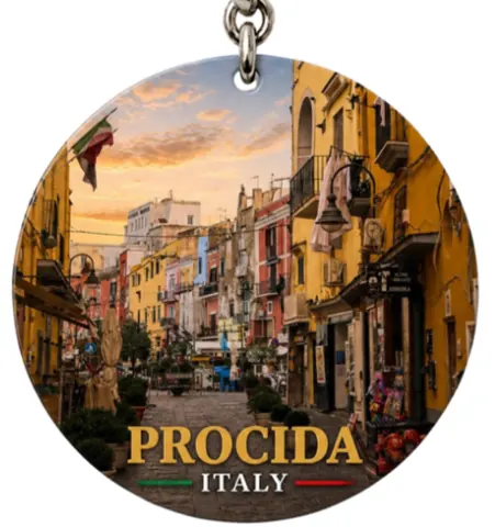 Divslāņu koka atslēgu piekariņš “Procida”