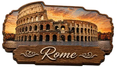 Divslāņu koka magnēts “Roma”
