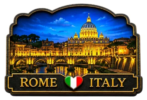 Divslāņu koka magnēts “Roma”