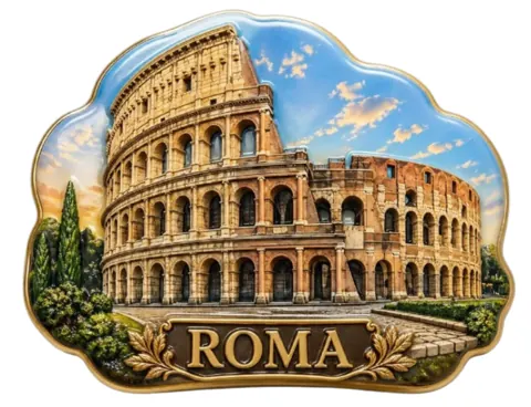 Divslāņu koka magnēts “Roma”
