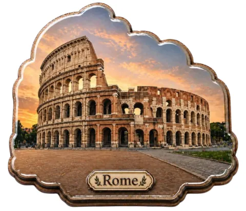 Divslāņu koka magnēts “Roma”