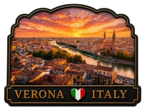 Divslāņu koka magnēts “Verona”