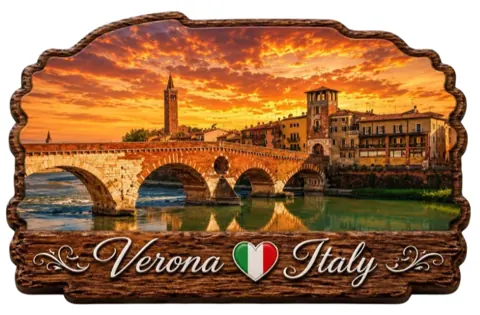 Divslāņu koka magnēts “Verona”