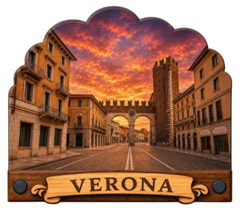 Divslāņu koka magnēts “Verona”