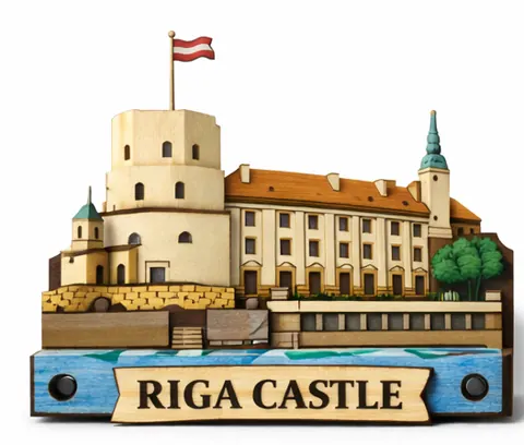 Divslāņu koka magnēts “Rīga”