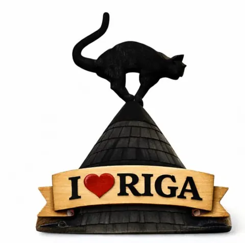 Divslāņu koka magnēts “Rīga”