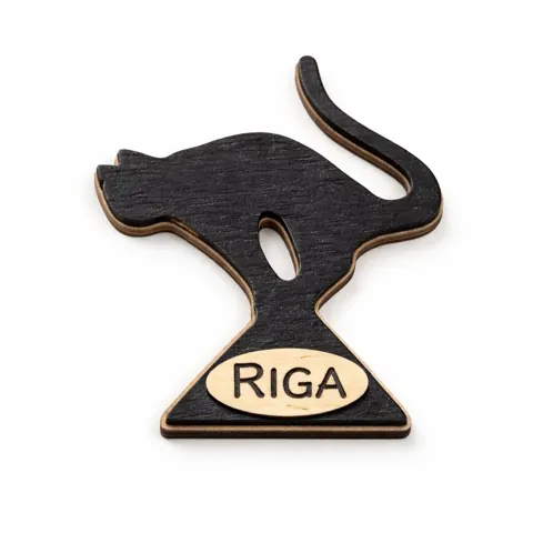 Divslāņu koka magnēts “Rīga”