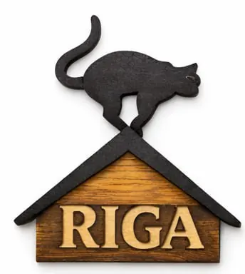 Divslāņu koka magnēts “Rīga”