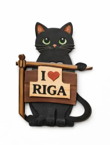 Divslāņu koka magnēts “Rīga”