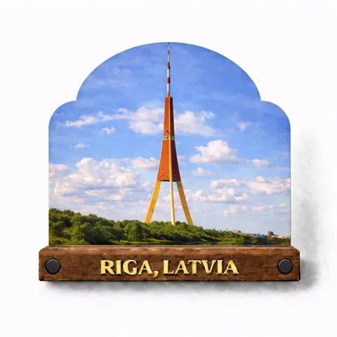 Divslāņu koka magnēts “Rīga”