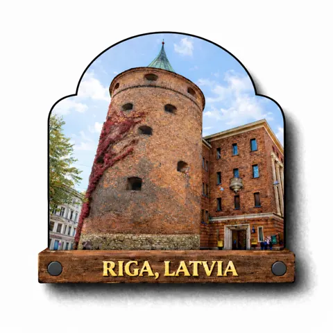 Divslāņu koka magnēts “Rīga”