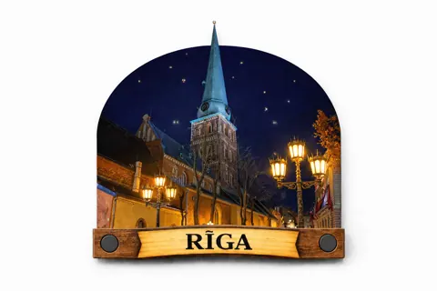 Divslāņu koka magnēts “Rīga”