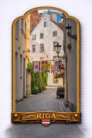 Divslāņu koka magnēts “Rīga”