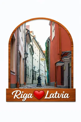 Divslāņu koka magnēts “Rīga”